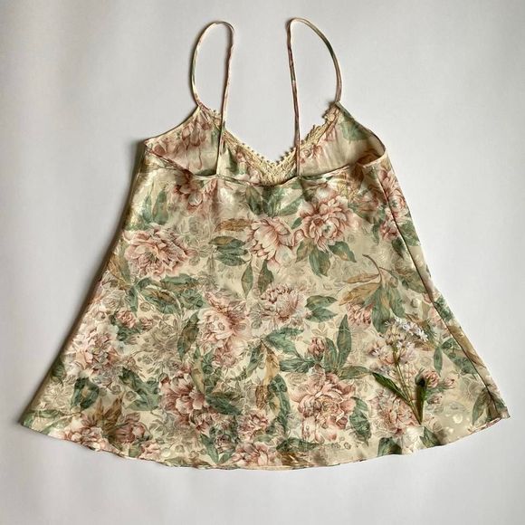Vintage satin floral slip dress - Picture 2 of 8
